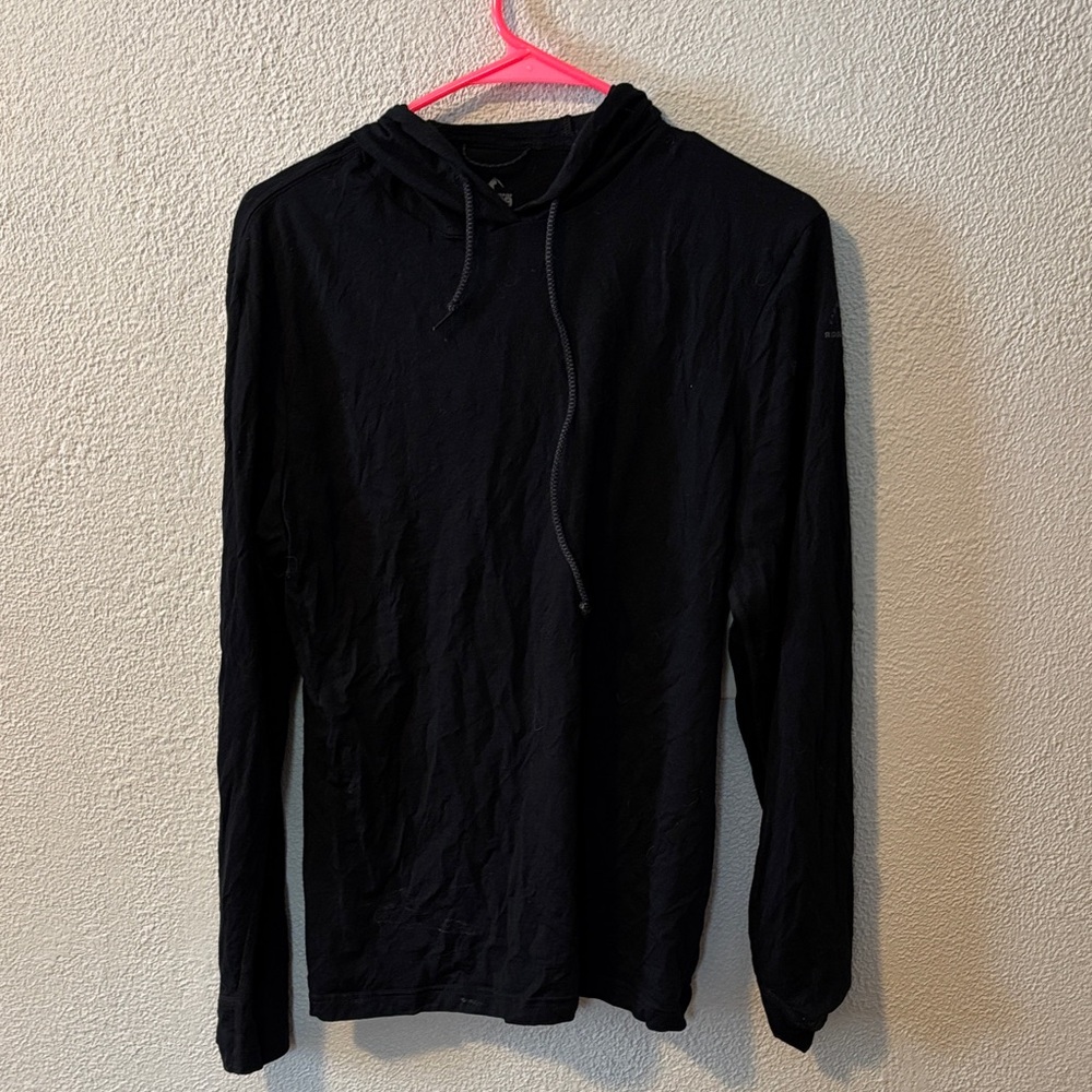Ridge Merino Black Hooded long sleeve